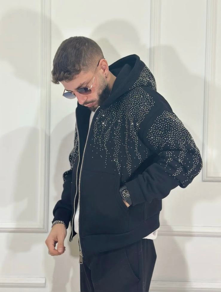 Felpa diamond con zip