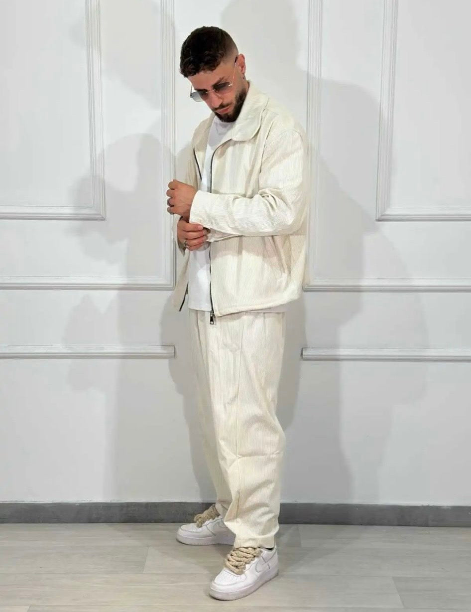 Coordinato velluto zip