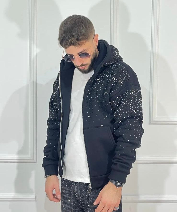 Felpa diamond con zip
