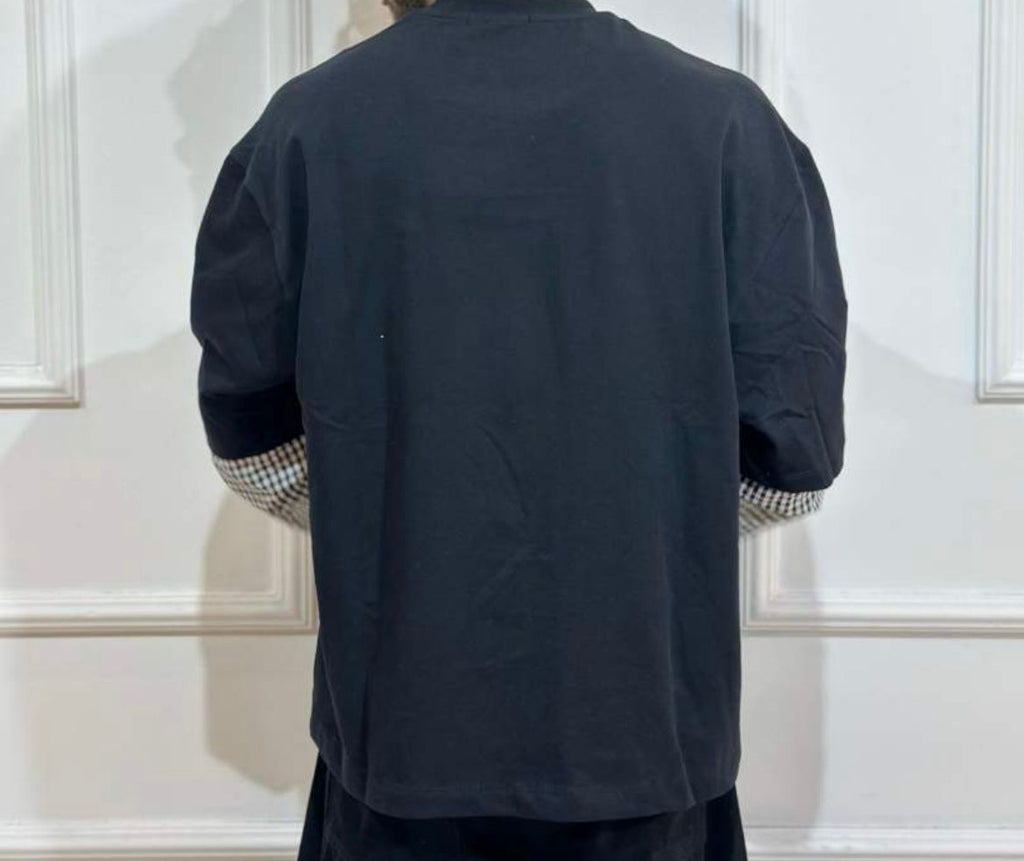 T-shirt double quadri