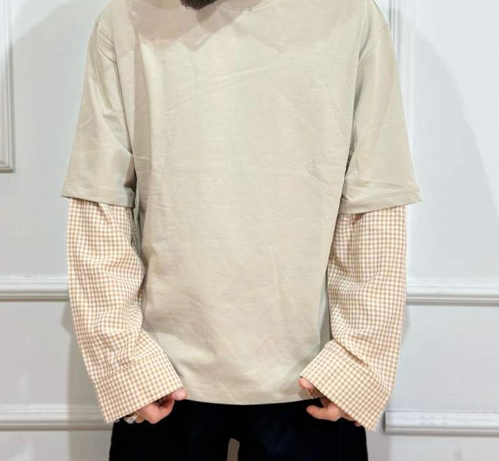 T-shirt double quadri