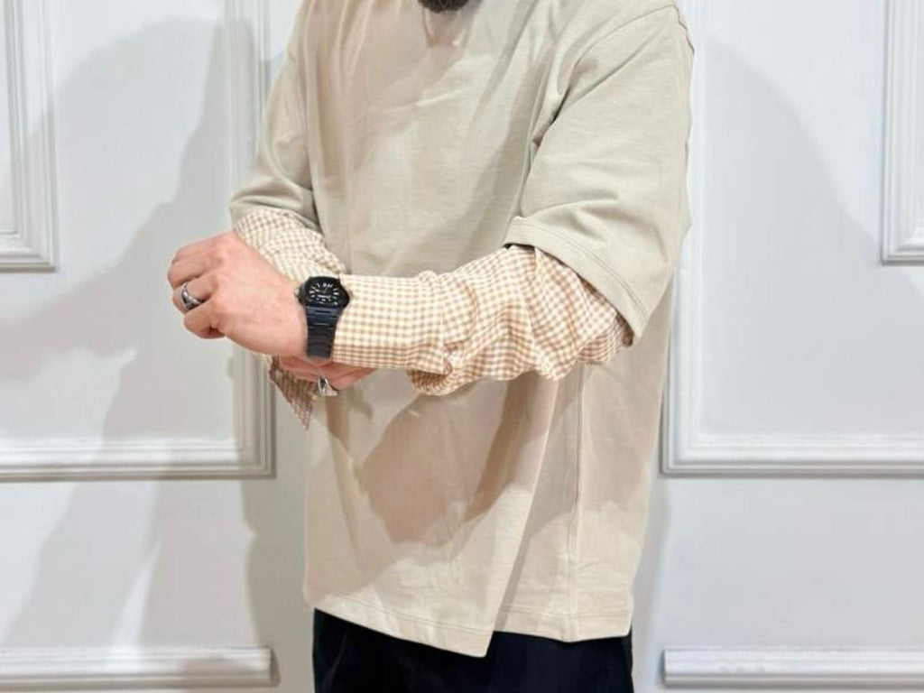 T-shirt double quadri