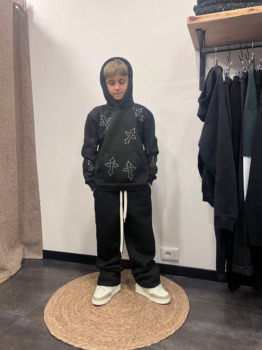 Felpa con croci bimbo