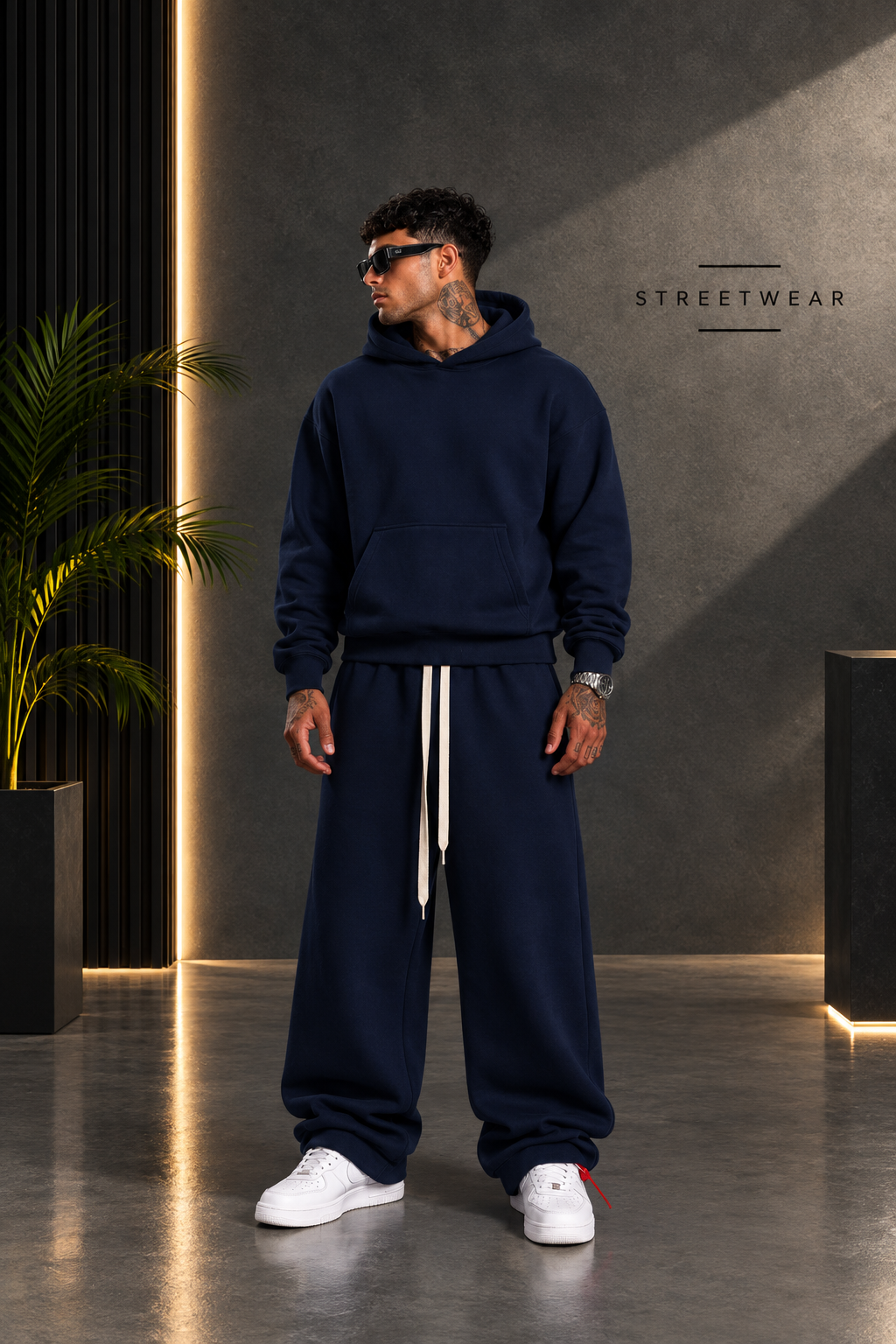 Tuta essential blu scuro